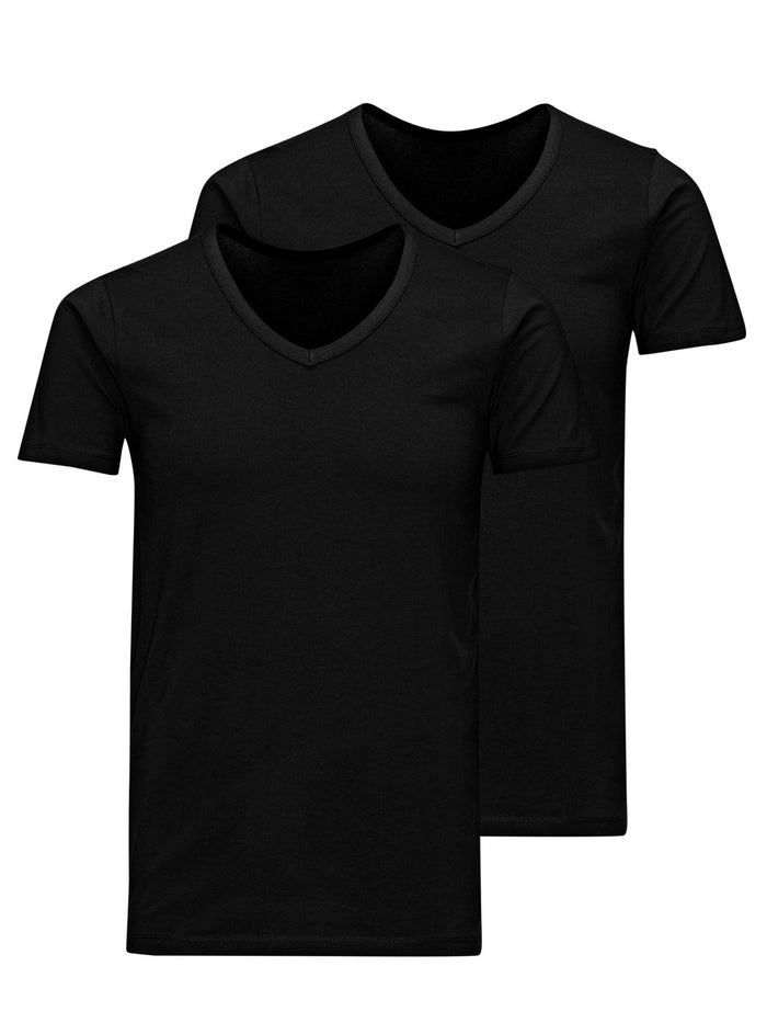 Jack & Jones Herren V-Neck T-Shirt JACBASIC 2er PACK - Regular Fit