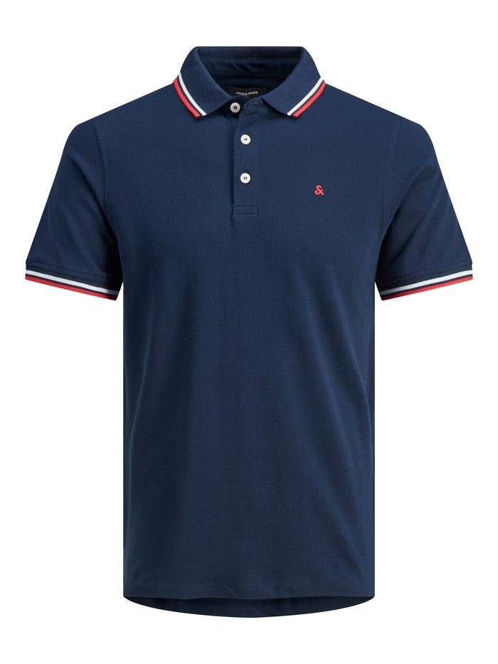 Jack & Jones Herren Poloshirt JJEPAULOS - Relaxed Fit Plussize