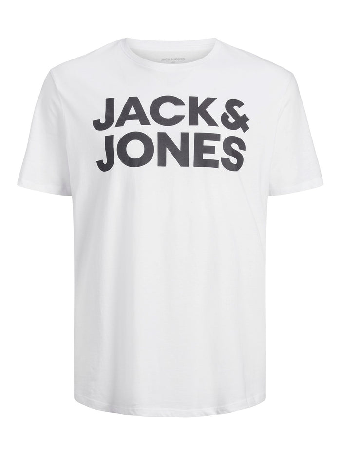 Jack & Jones Herren Rundhals T-Shirt JJECORP LOGO - Regular Fit Plussize