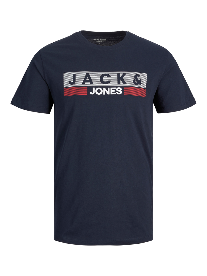 Jack & Jones Herren Rundhals T-Shirt JJECORP LOGO - Regular Fit Plussize