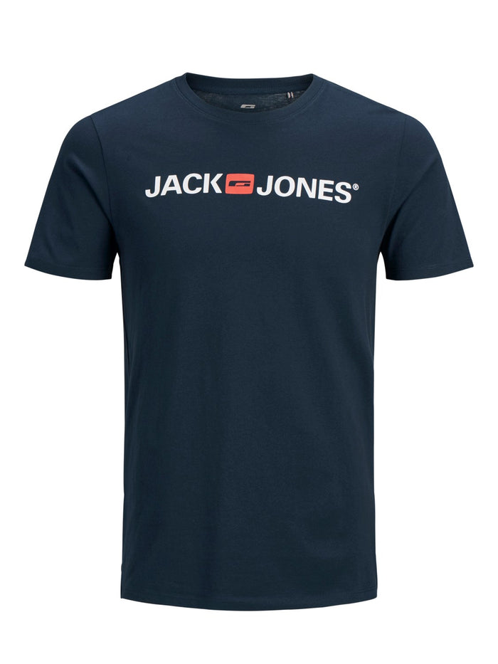 Jack & Jones Herren Rundhals T-Shirt JJECORP LOGO - Slim Fit Plussize
