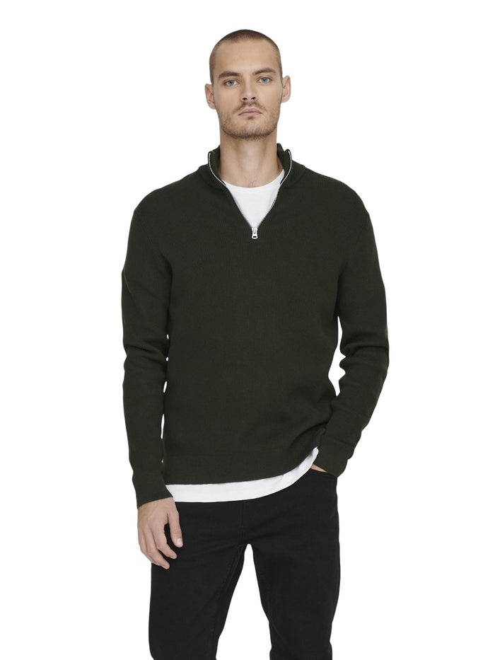 Only & Sons Herren Stehkragen Pullover ONSPHIL - Regular Fit