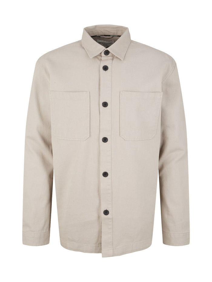 Tom Tailor Denim Herren Hemdjacke TWILL - Relaxed Fit