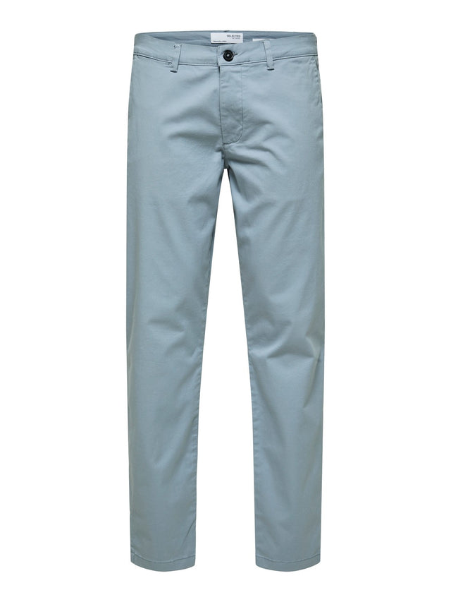 Selected Homme Herren Chino Hose SLHSLIM-NEW MILES - Slim Fit Blau Grau Grün