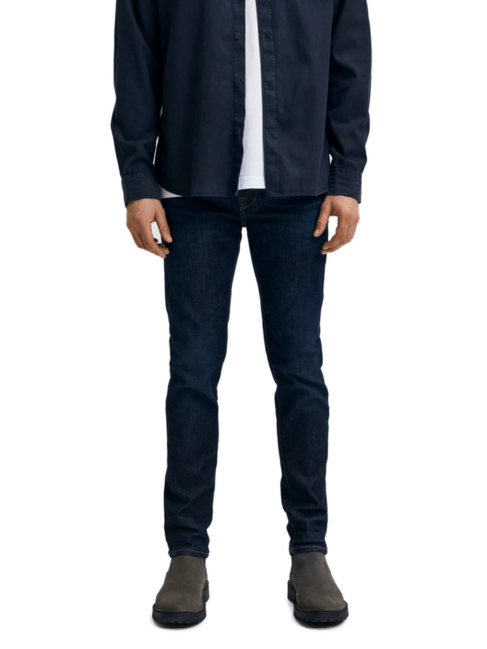 Selected Homme Herren Jeans SLH175-SLIMLEON 6291  - Slim Fit - Blau - Dark Blue Denim