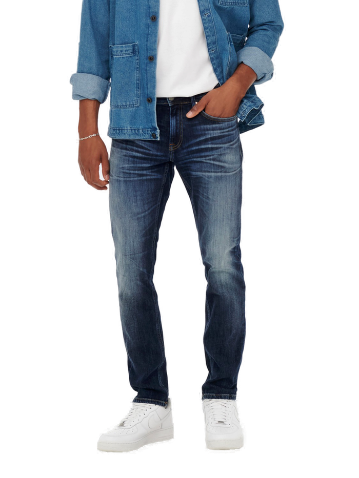 Only & Sons Herren Jeans ONSWEFT 3251 - Straight Fit - Blau - Blue Denim