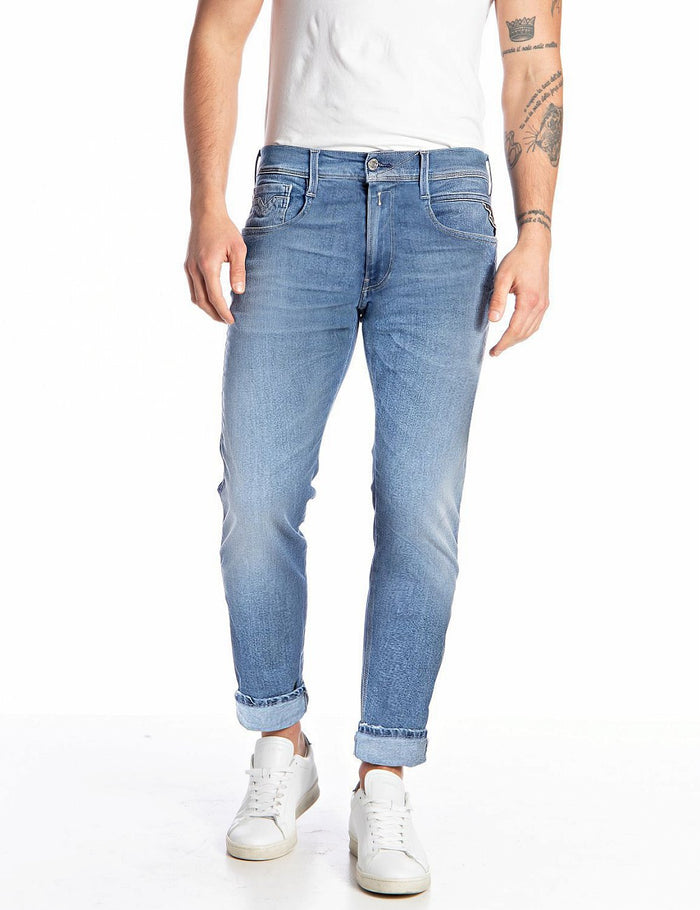 Replay Herren Jeans ANBASS - Slim Fit - Blau - Light Blue Denim