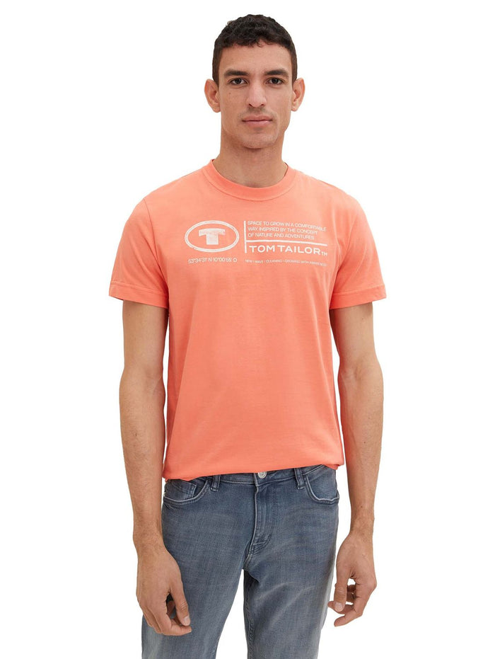 Tom Tailor Herren T-Shirt PRINTED CREWNECK - Regular Fit