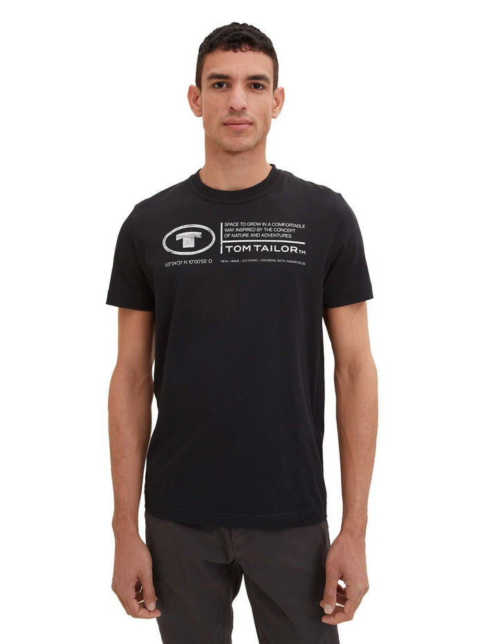 Tom Tailor Herren T-Shirt PRINTED CREWNECK - Regular Fit