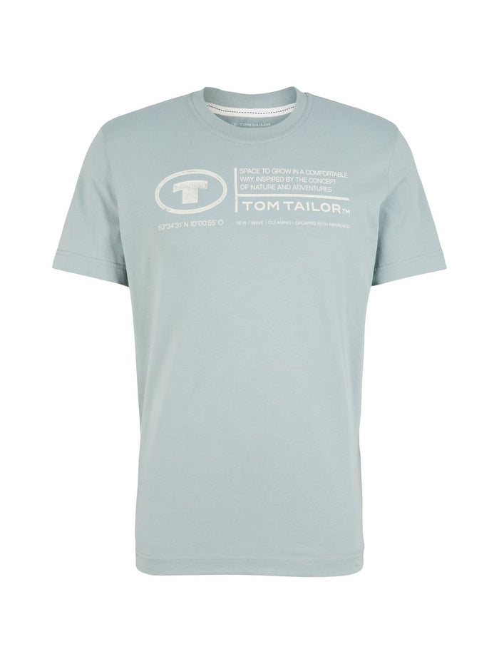 Tom Tailor Herren T-Shirt PRINTED CREWNECK - Regular Fit