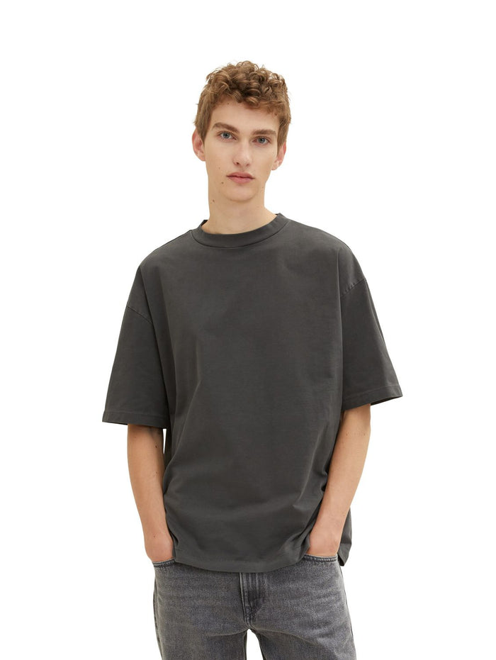 Tom Tailor Denim Herren T-Shirt OVERSIZED GARMENTDYE - Relaxed Fit