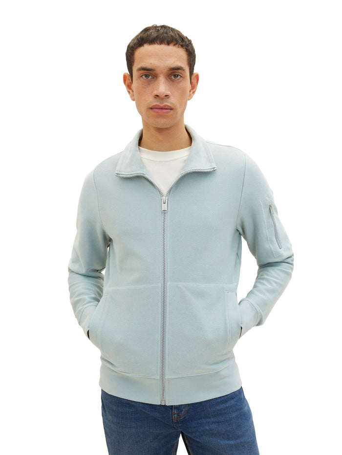 Tom Tailor Herren Sweatjacke STAND UP - Regular Fit