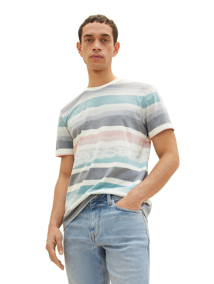 Tom Tailor Herren T-Shirt ALLOVER PRINTED - Regular Fit