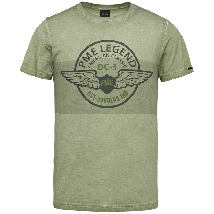 PME Legend Herren Rundhals T-Shirt  COLD DYE - Regular Fit