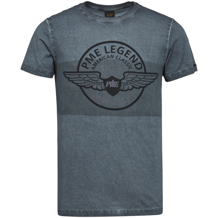 PME Legend Herren Rundhals T-Shirt  COLD DYE - Regular Fit