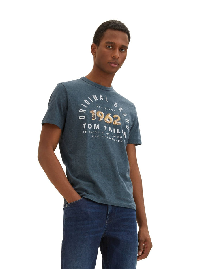 Tom Tailor Herren T-Shirt PRINTED 1962 - Regular Fit