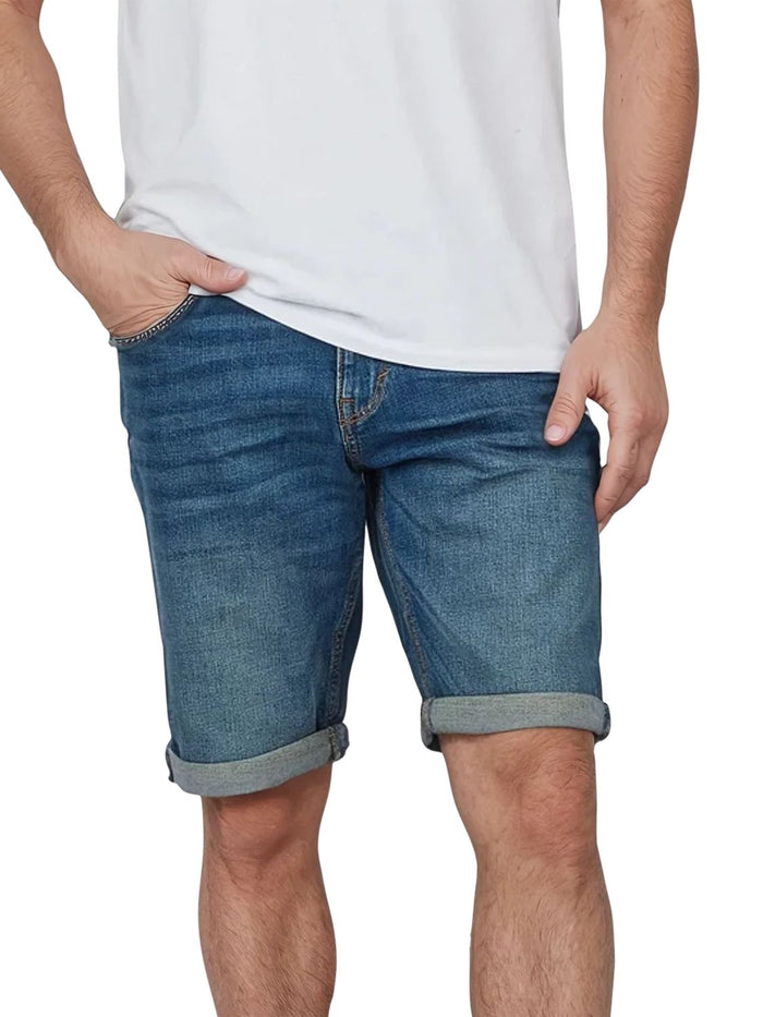 Tom Tailor Jeans Shorts Herren Stretch Kurz Regular Slim Fit Josh