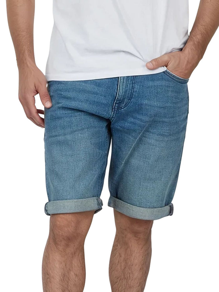 Tom Tailor Jeans Shorts Herren Stretch Kurz Regular Slim Fit Josh
