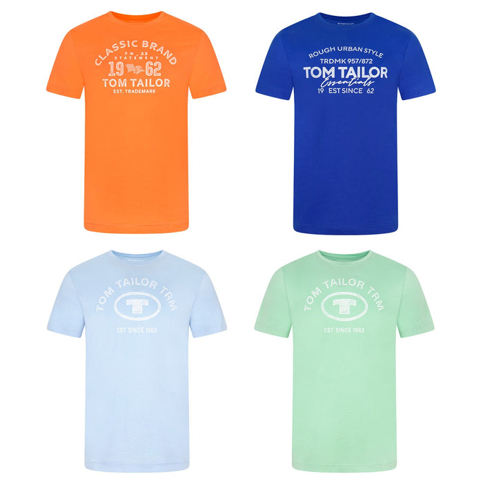 Tom Tailor Tshirt Herren Baumwolle Regular Fit 4er Pack Set