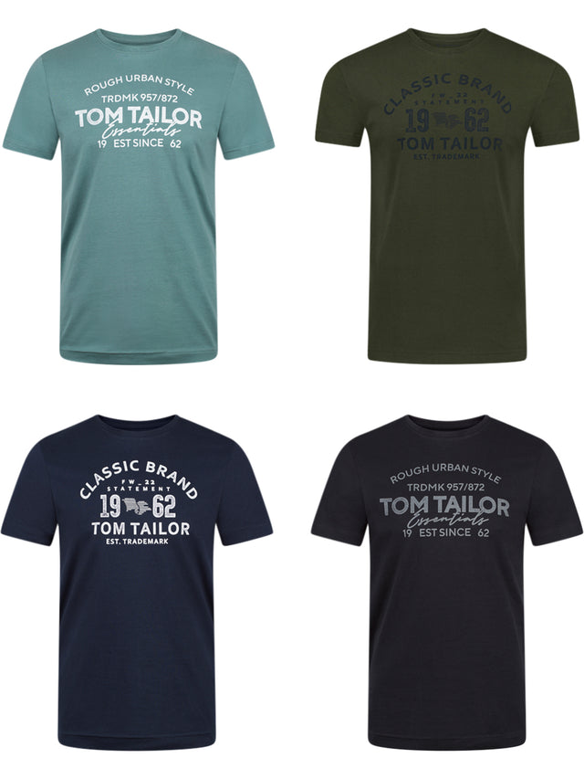 Tom Tailor Tshirt Herren Baumwolle Regular Fit 4er Pack Set