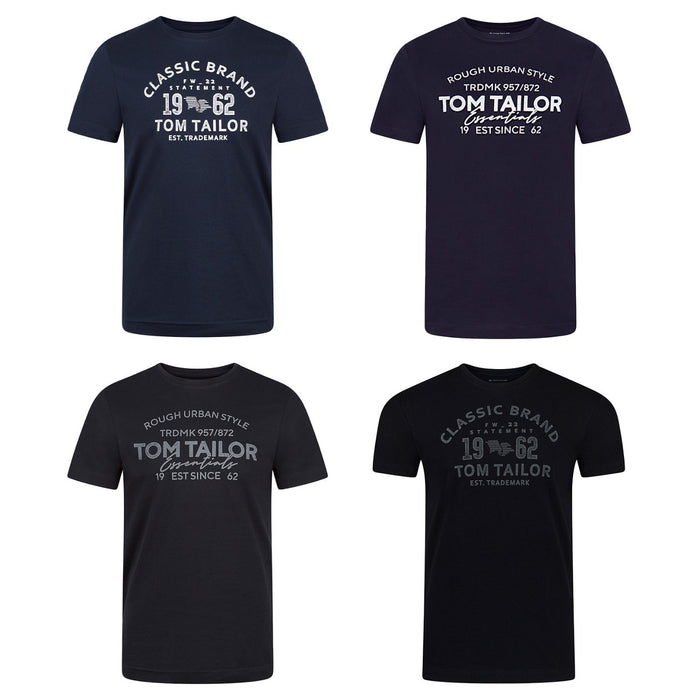 Tom Tailor Tshirt Herren Baumwolle Regular Fit 4er Pack Set