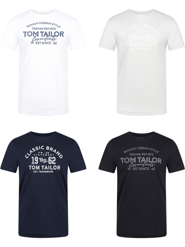 Tom Tailor Tshirt Herren Baumwolle Regular Fit 4er Pack Set