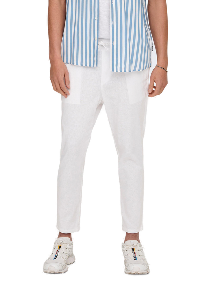 Only & Sons Herren Sweatpant ONSLINUS CROP LIN - Tapered Fit