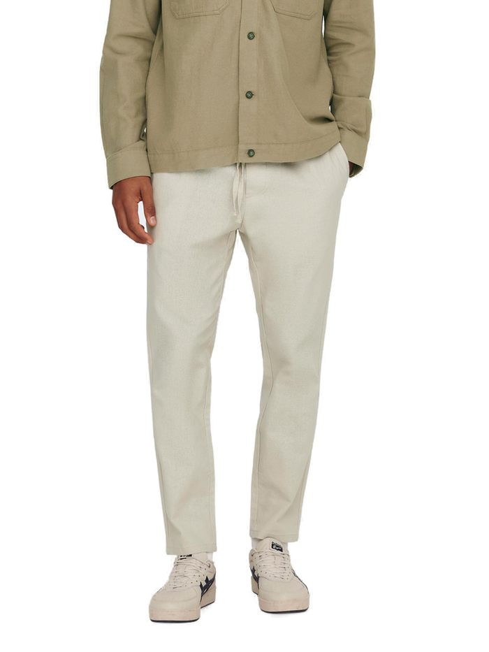 Only & Sons Herren Sweatpant ONSLINUS CROP LIN - Tapered Fit