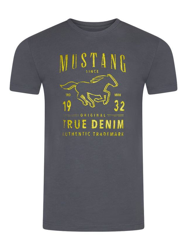 Mustang Herren T-Shirt Mehrfarbig Rundhals Regular Fit S bis 6XL