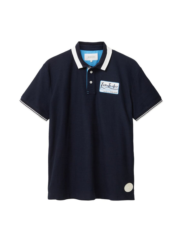 Tom Tailor Herren Poloshirt ROUGH SLUB - Regular Fit