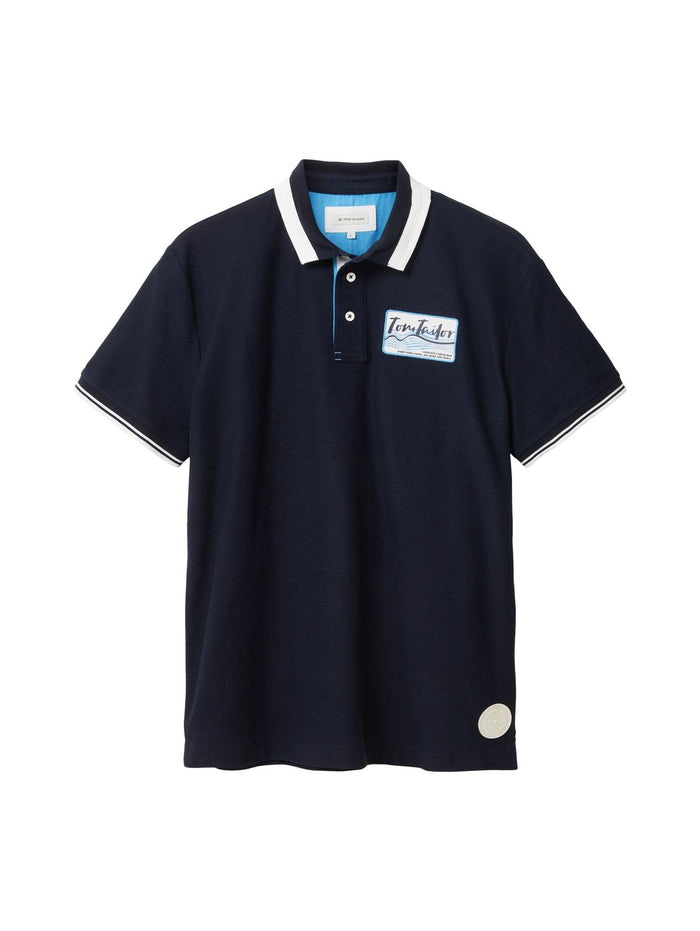 Tom Tailor Herren Poloshirt ROUGH SLUB - Regular Fit