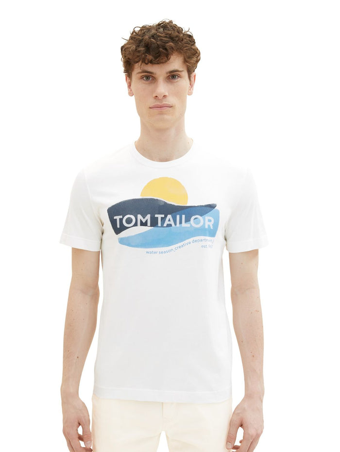 Tom Tailor Herren T-Shirt WATER SEASON - Regular Fit