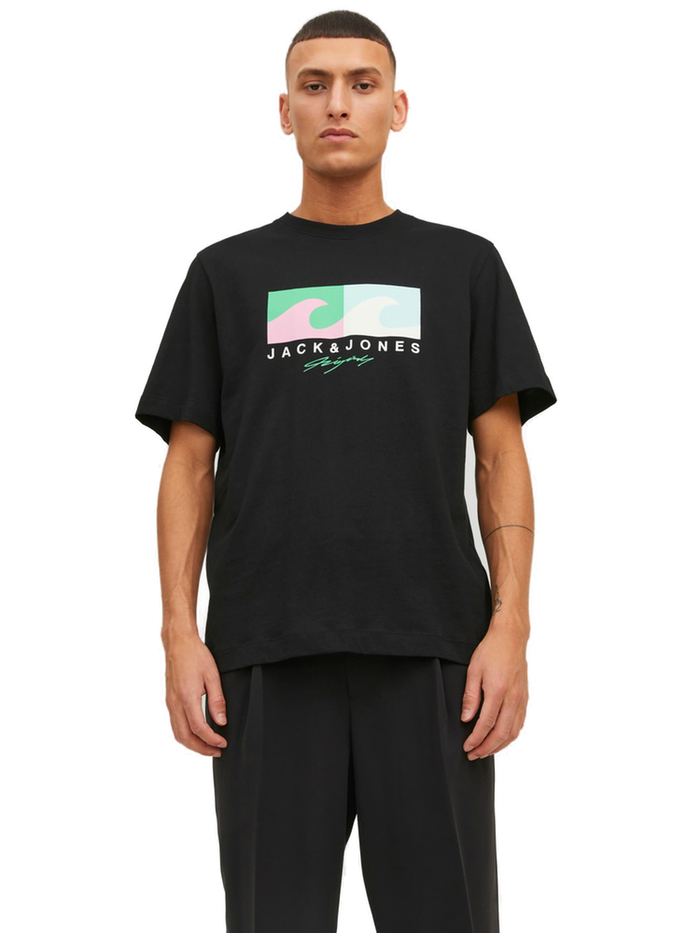 Jack & Jones Herren Rundhals T-Shirt JORTULUM LOGO- Regular Fit