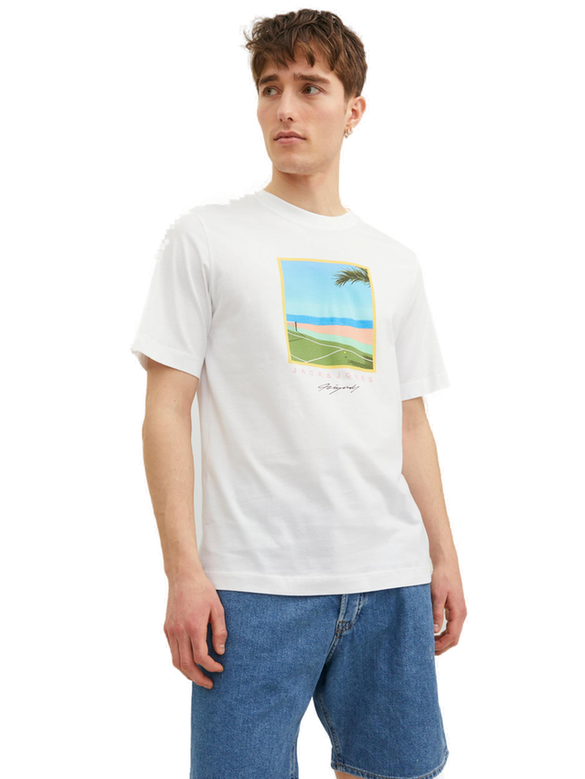 Jack & Jones Herren Rundhals T-Shirt  JORTULUM LANDSCAPE- Regular Fit