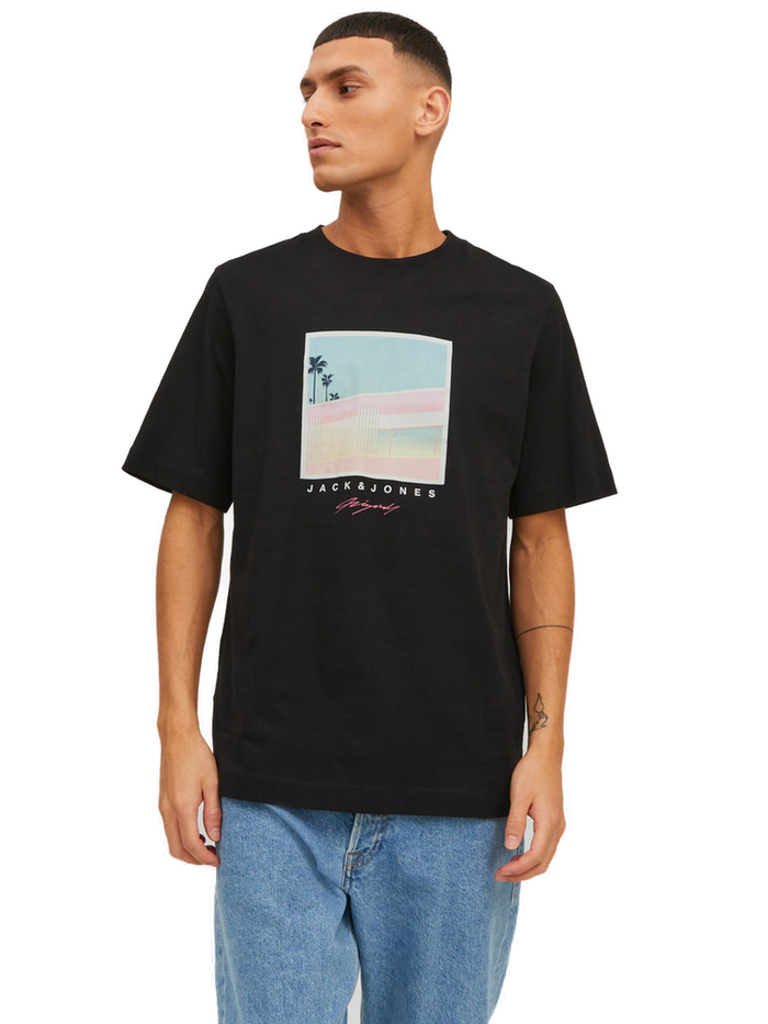 Jack & Jones Herren Rundhals T-Shirt  JORTULUM LANDSCAPE- Regular Fit