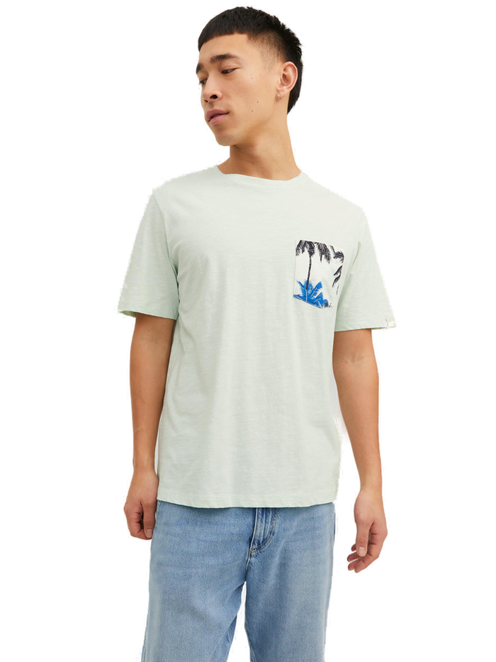 Jack & Jones Herren Rundhals T-Shirt JORTULUM POCKET - Regular Fit
