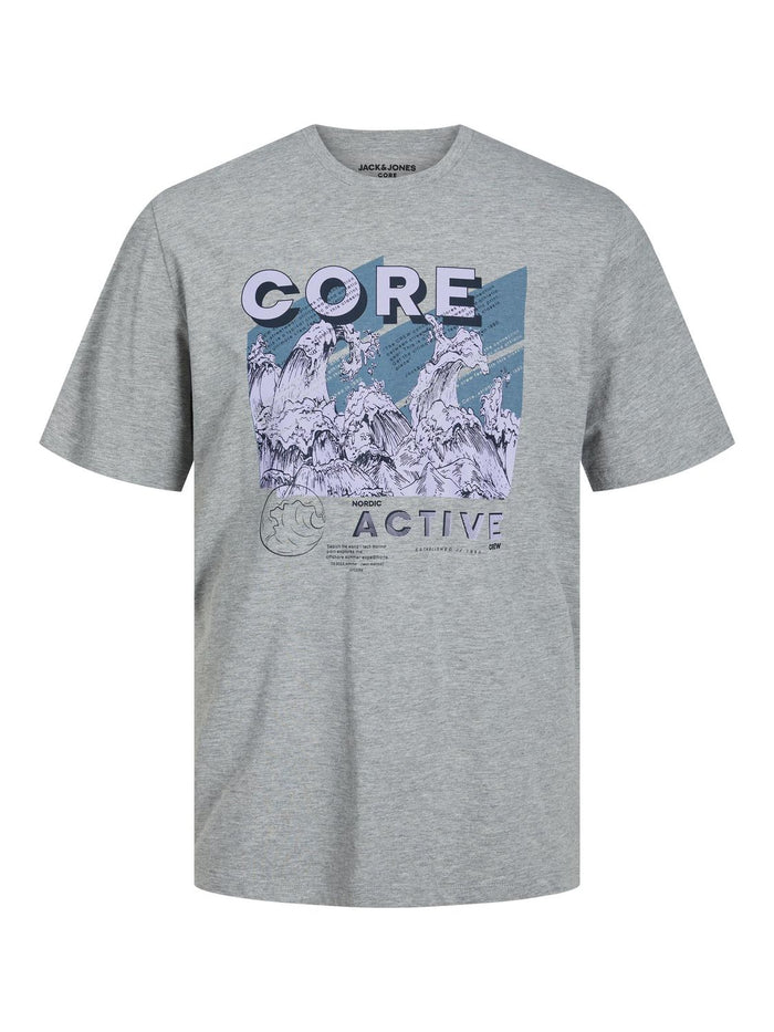 Jack & Jones Herren Rundhals T-Shirt JCOBOOSTER - Regular Fit