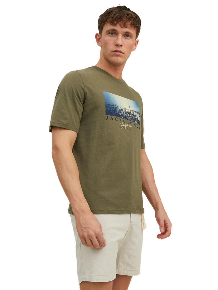 Jack & Jones Herren Rundhals T-Shirt JORSPLASH PHOTO - Regular Fit
