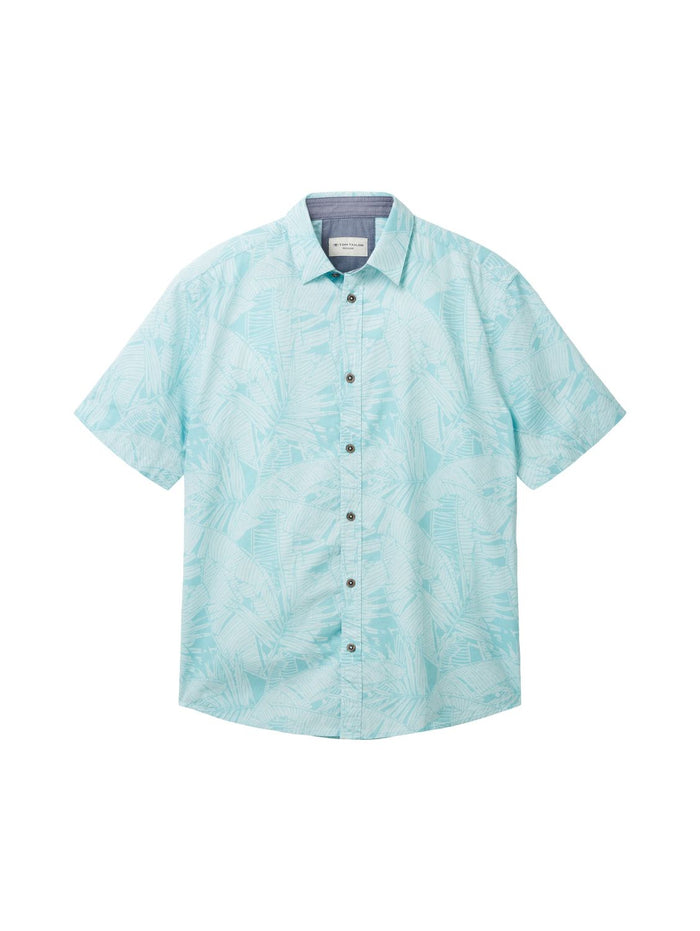 Tom Tailor Herren Poloshirt PALM PRINT - Regular Fit