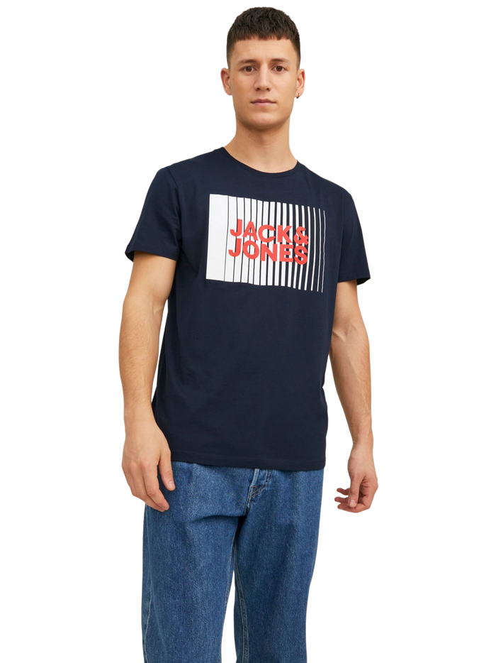 Jack & Jones Herren Rundhals T-Shirt JJECORP LOGO - Regular Fit