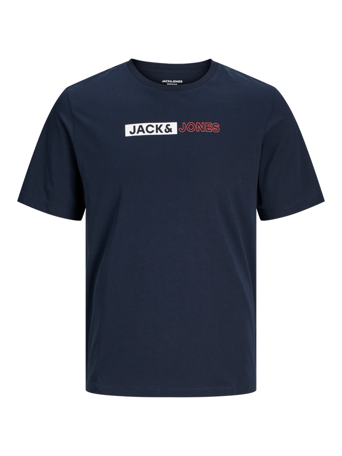 Jack & Jones Herren Rundhals T-Shirt JJECORP LOGO - Regular Fit