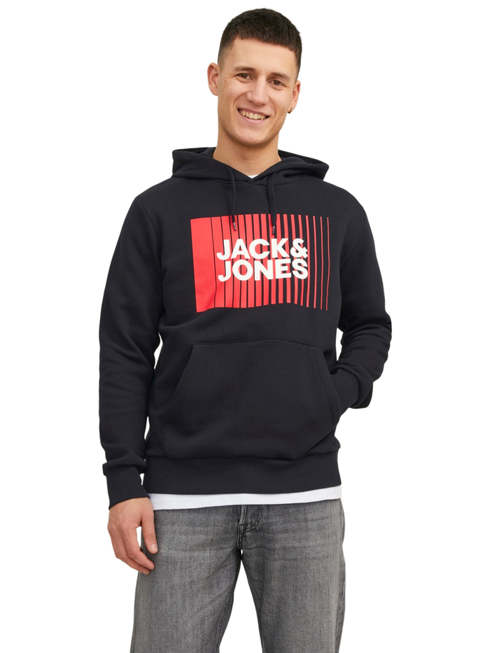 Jack & Jones Herren Hoodie Kapuzenpullover JJECORP LOGO - Regular Fit