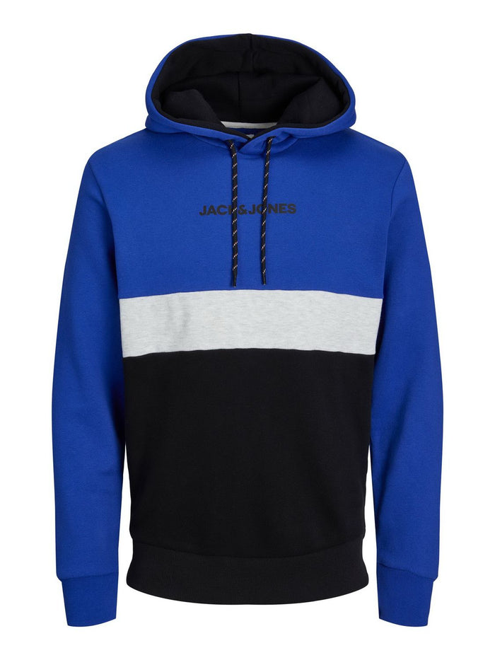 Jack & Jones Herren Hoodie Kapuzenpullover JJEREID BLOCKING - Regular Fit