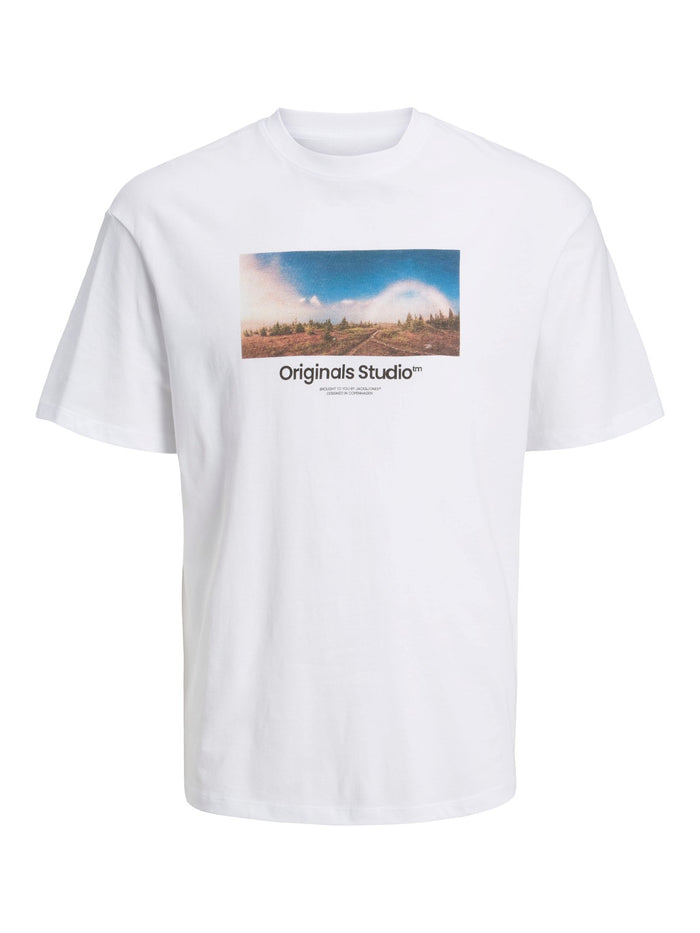 Jack & Jones Herren Rundhals T-Shirt JORVESTERBRO PHOTO - Regular Fit