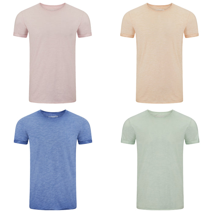 riverso Herren Basic T-Shirt RIVMatteo Regular Fit 4er Pack