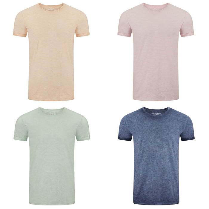 riverso Herren Basic T-Shirt RIVMatteo Regular Fit 4er Pack