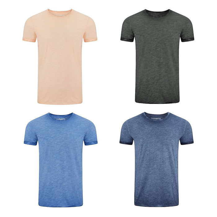 riverso Herren Basic T-Shirt RIVMatteo Regular Fit 4er Pack