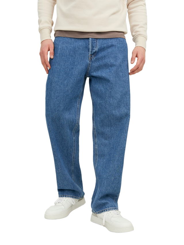 Jack & Jones Herren Jeans  JJIALEX JJORIGINAL SBD 301 - Baggy Fit - Blau - Blue Denim