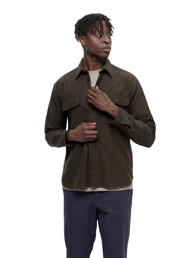Selected Homme Herren Freizeithemd SLHMASON-TWILL OVERSHIRT - Relaxed Fit