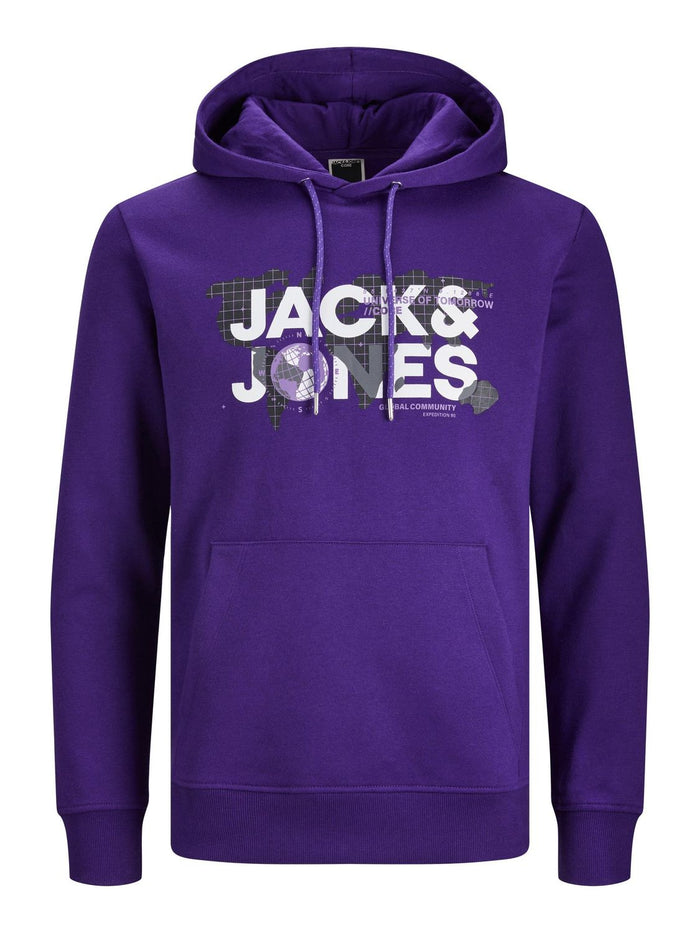 Jack & Jones Herren Kapuzenpullover Hoodie JCODUST - Regular Fit
